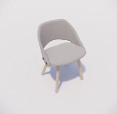 靠背椅_195_室内设计模型