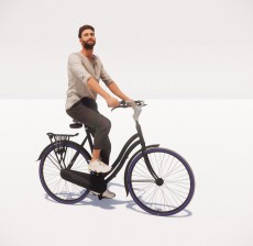 骑自行车的男人_120_室内设计模型
