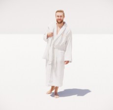 穿着浴袍的男人_001_室内设计模型