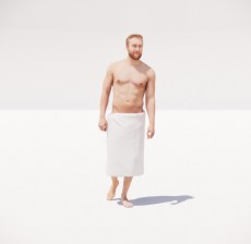 裹着浴巾的男人_004_室内设计模型