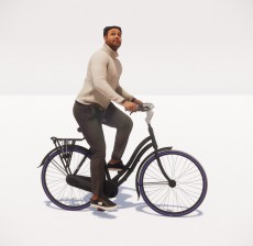 骑自行车的男人_122_室内设计模型